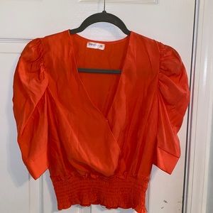 Vestique bright orange/coral shirt